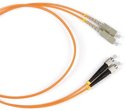 Коммутационный шнур оптический Hyperline FC-D2-62-SC/PR-ST/PR-H-50M-LSZH-OR