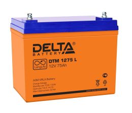 Аккумулятор для ИБП Delta Battery DTM L, 215х166х258 мм (ВхШхГ),  Необслуживаемый свинцово-кислотный,  12V/75 Ач, цвет: оранжевый, (DTM 1275 L)