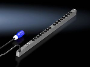 Блок силовых розеток Rittal Basic, Shuko х 16, вход CEE, шнур 3 м, 1095х44х70 мм (ВхШхГ), 32А, для шкафов 1800 мм, автомат, фильтр защиты перенапряжен