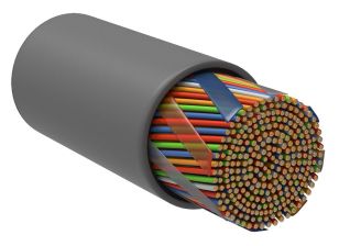 Кабель многопарный ITK, U/UTP, 100 пар., кат. 5е, Ø 24,5мм, PVC, 305м, катушка, внутри зданий, цвет: серый