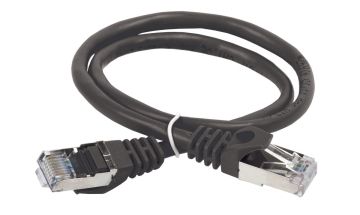Шнур комм. ITK, кат. 5е, экр., FTP, RJ45/RJ45, PVC, 2м, чёрный