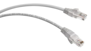Шнур комм. Cabeus, кат. 5е, неэкр., U/UTP, RJ45/RJ45, LSZH, AWG24, 0.3м, серый