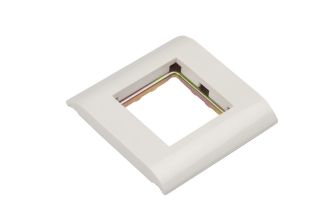 Рамка Hyperline , 22,5х45 мм (ВхШ), плоская, mosaic, цвет: белый (FP-M45-1-WH)
