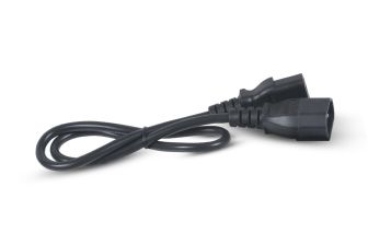 Шнур для блока питания Cabeus, IEC 60320 С13, вилка IEC 60320 С14, 0.6 м, 10А, количество проводов и сечении 3x0,75 мм2, цвет: чёрный