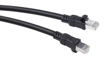 Шнур комм. Cabeus, кат. 6A, экр., F/UTP, RJ45/RJ45, 500 МГц PE, AWG24 5м, чёрный
