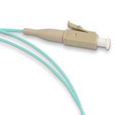 Пигтейл Hyperline, LC/PC, OM3 50/125, Simplex, LSZH, 1х1,5м, бежевый хвостовик, цвет: аквамарин