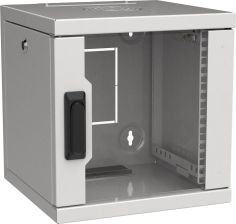 Шкаф телекоммуникационный настенный ITK LINEA WS, 10", 6U, 330х320х310 мм (ВхШхГ), дверь: стекло, разборный, цвет: серый