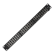 Комм. патч-панель BNH, 19", 1HU, портов: 48 х RJ45, кат. 5е, универсальная, экр., цвет: чёрный, (B102.1-48-5E-UNB)