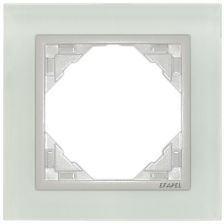 Рамка Efapel Logus90, 1 пост, плоская, универсальная, цвет: стекло/лёд (90910 TCG)