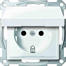 Розетка электрическая Merten System M, 2к+З, 16А, цвет: активный белый (MTN2311-0325)