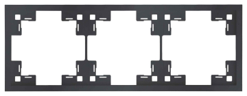 Рамка Rikett Standart, 83,5х225,5 мм (ВхШ), цвет: чёрный сатин (35830 MB)
