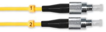 (Архив)Комм. шнур оптический NTSS Tight Buffer, Simplex FC/FC, OS2 9/125, PVC, 2м, чёрный хвостовик, цвет: жёлтый