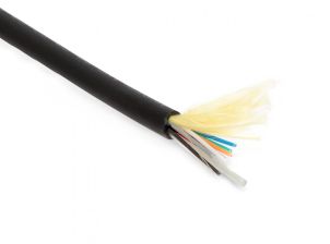 Кабель ВО Hyperline Semi-tight Buffer,  4хОВ, OM3 50/125, LSZH, Ø 4,8мм, универсальный, диэлектрический, цвет: чёрный