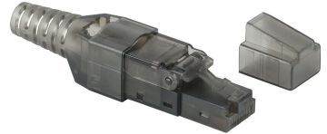 Разъём ITK, RJ45(8p8c), кат. 6, неэкр., со вставкой, для многожильного кабеля, 20 шт, цвет: прозрачный, полевая заделка