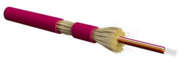 Кабель ВО Hyperline Tight Buffer,  8хОВ, OM4 50/125, LSZH, Ø 6,5мм, внутри зданий, небронированный, цвет: маджента
