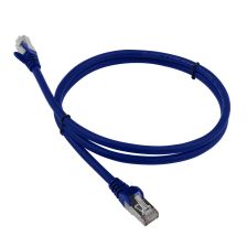 Шнур комм. Lanmaster, кат. 6, экр., FTP, RJ45/RJ45, LSZH, AWG26, 2м, синий