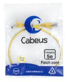 Cabeus PC-UTP-RJ45-Cat.5e-0.5m-YL-LSZH