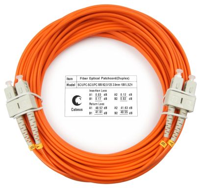 Коммутационный шнур оптический Cabeus FOP-62-SC-SC-10m