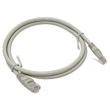 Шнур комм. Datarex, кат. 5е, неэкр., RJ45/RJ45, PVC, 0.3м, серый