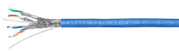 Кабель витая пара Cabeus, LSZH (нг(A)-HF), S/FTP, кат. 8, проводник Ø 0,59мм, 305м, барабан, тип прокладки: внутри зданий, цвет: синий