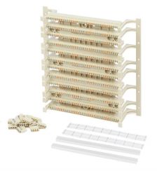 Кросс-панель Panduit GP6, 19", 6HU, 108x110, кат. 6, универсальная, цвет: белый, (GPKBW432Y), в комплекте 4-парные блоки