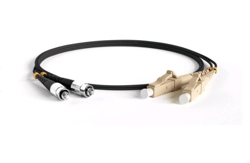 Коммутационный шнур оптический Hyperline FC-D2-50-FC/PR-LC/PR-H-1M-LSZH-BK