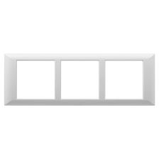Рамка DKC Avanti, 3 поста, 183,9х63,5х7 мм (ВхШхГ), плоская, цвет: белый (DKC.4400916)