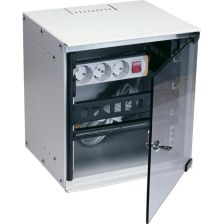 (Архив)Шкаф телекоммуникационный настенный Estap SOHOline, 19", 9U, 448х520х400 мм (ВхШхГ), дверь: стекло, разборный, цвет: серый