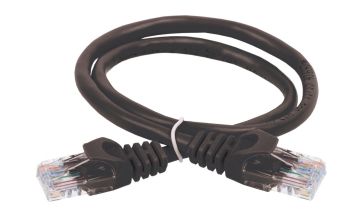 Шнур комм. ITK, кат. 5е, неэкр., U/UTP, RJ45/RJ45, PVC, 3м, чёрный
