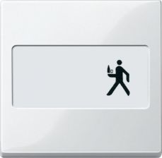 Клавиша для выключателя Merten System M, 1, цвет: полярно-белый, с окном для символов, (MTN432319)