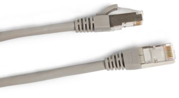 Шнур комм. Hyperline, кат. 6A, экр., STP, RJ45/RJ45, LSZH, AWG26 3м, серый