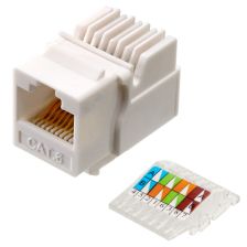 (Архив)Модуль универсальный Cabeus, keystone, 1хRJ45, кат. 6, экр., цвет: белый