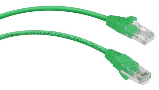 Шнур коммутационный Cabeus PC-UTP-RJ45-Cat.5e-1m-GN