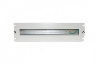 Модульная панель Hyperline, с din рейкой, 3U, 133х482,6х87 мм (ВхШхГ), для модулей, цвет: серый