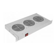 Вентиляторный модуль SILART SVB, 230V, 19", 1U, 45х415х220 мм (ВхШхГ), вентиляторов: 3, 43 дБ, поток: 480 м3/ч, для шкафов и стоек, цвет: серый