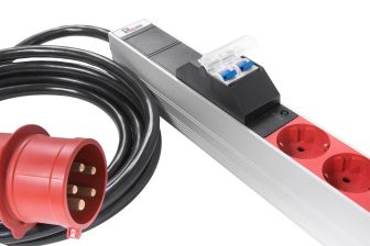 Блок распределения питания Rem Rem-3x32, 3м, Schuko х24, 1863х45х60 мм(ВхШхГ), 32А, 3ф, подкл IEC 320 309 3PN, автомат + индикатор, алюминий, 6 автома