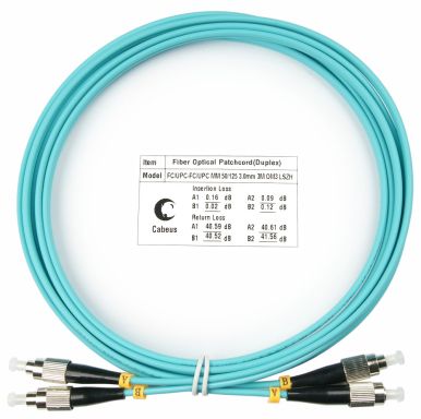 Коммутационный шнур оптический Cabeus FOP-50-FC-FC-3m