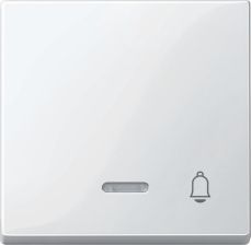 Клавиша для выключателя Merten System M, 1, цвет: полярно-белый, символ "звонок", (MTN435819)