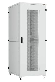 Шкаф серверный напольный TLK Lite II, IP20, 42U, 2042х800х1000 мм (ВхШхГ), дверь: перфорация, сплошная, 2 части, разборный, цвет: серый