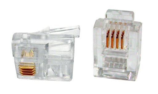 Разъём Hyperline PLUG-6P4C-P-C2-100