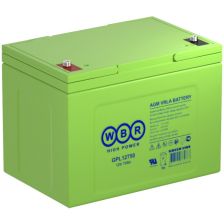Аккумулятор для ИБП WBR GPL, 207х170х260 мм (ВхШхГ),  необслуживаемый свинцово-кислотный,  12V/75 Ач, (GPL12750 WBR)