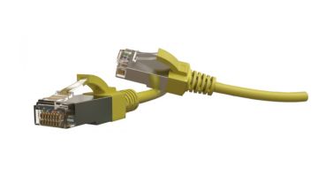 Шнур комм. Hyperline, кат. 6, экр., S/FTP, RJ45/RJ45, LSZH, AWG28 3м, жёлтый