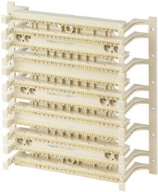 Кросс-панель Panduit PAN-PUNCH, 19", 6HU, 300x110, кат. 5е, универсальная, цвет: белый, (P110BW300-X), с ножками
