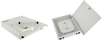 (Архив)Бокс оптический Hyperline FO-WBX (NUN), портов: 8, SC, duplex LC, ST, FC, 8 хОВ, 260х200х45 мм (ВхШхГ), (FO-WBX-8UN-MI)