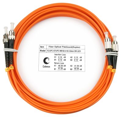 Коммутационный шнур оптический Cabeus FOP-62-FC-ST-5m