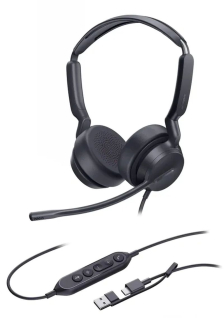 Гарнитура Yealink, Беспроводная, (UH42 Dual UC USB-C/A)