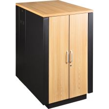 Шкаф телекоммуникационный напольный Lanmaster SOUNDPROOF, 18U, 1063х750х1039 мм (ВхШхГ), дверь металл, задняя металл, сварной, цвет лиственница