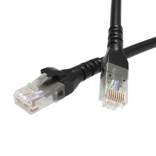 Шнур комм. DKC, кат. 5е, неэкр., U/UTP, RJ45/RJ45, LSZH, AWG24 0.5м, чёрный