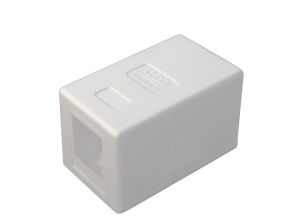 Коробка для наст. монтажа Datarex, вводов: 1, Keystone, цвет: белый