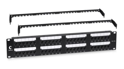 Коммутационная патч-панель Cabeus PL2-48-Cat.5e-Dual